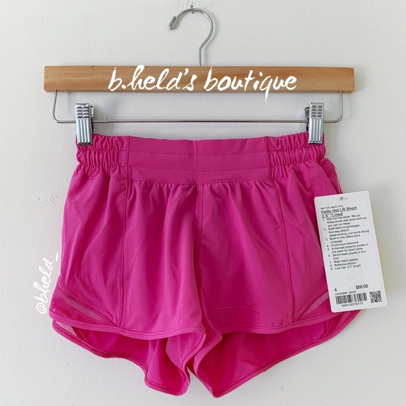lululemon Hotty Hot Low-Rise Lined Short in Sonic Pink Size